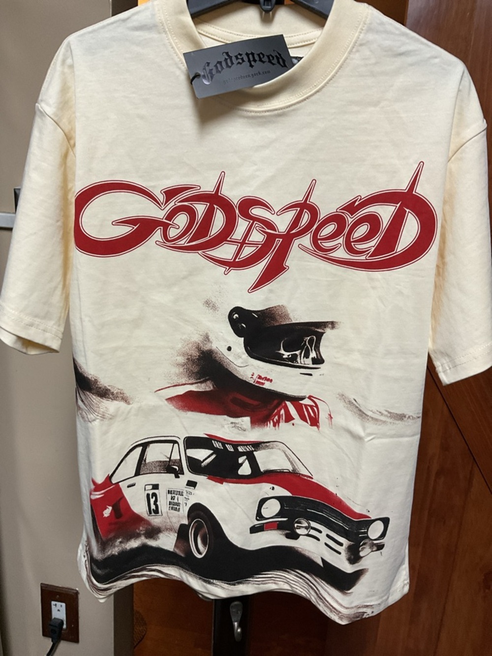 Godspeed Racing T-shirt White & Red